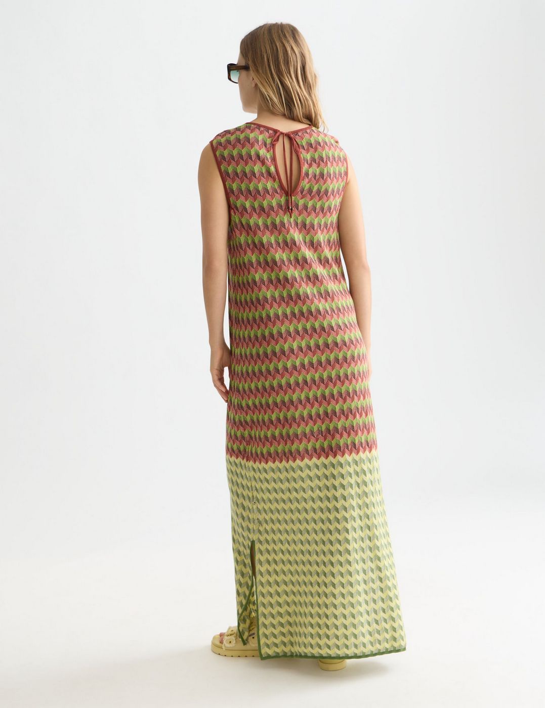 Robe Chevron Knitted Maxi - Burnt Henna