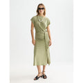 Robe Knotted Relaxed Midi - Oil Green
