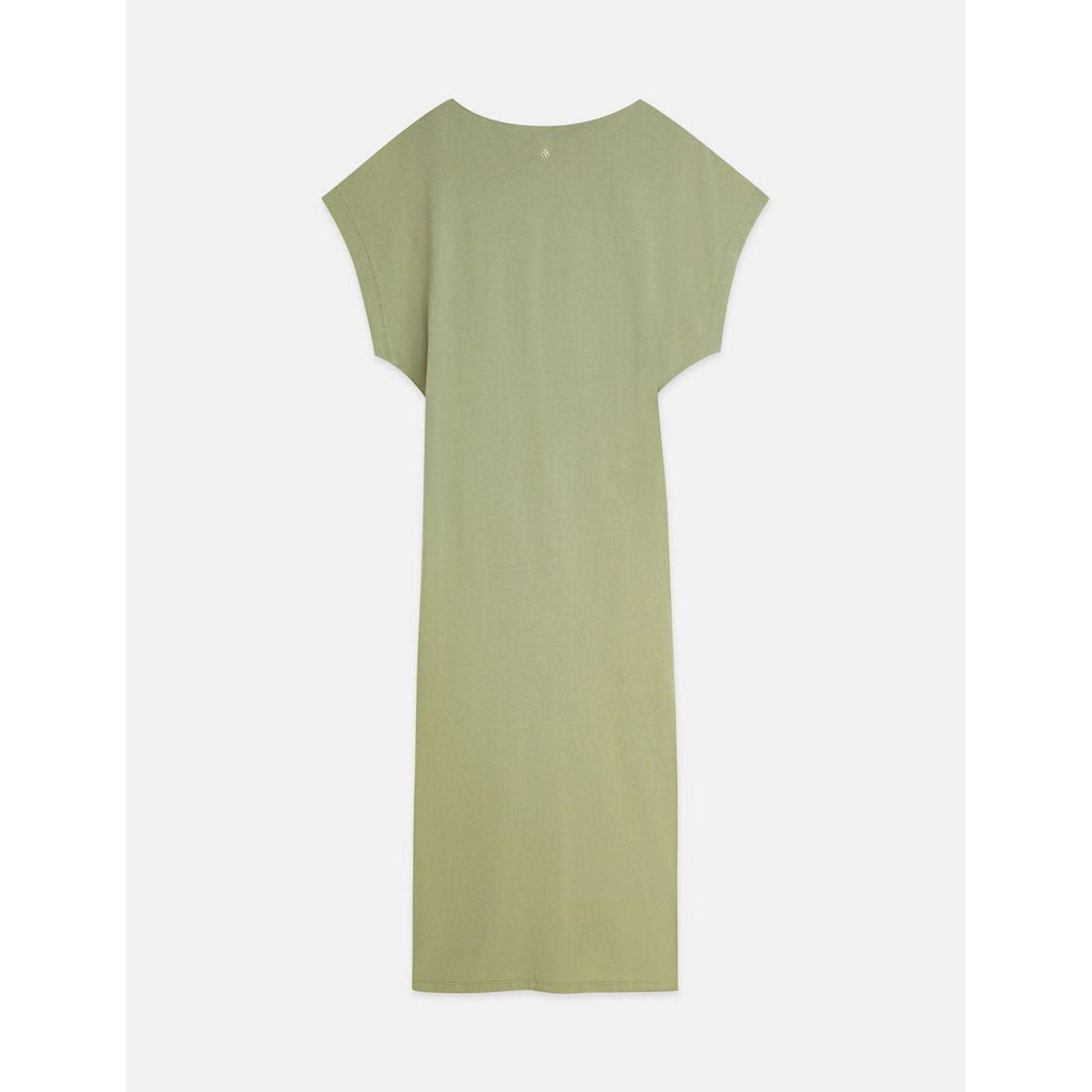 Robe Knotted Relaxed Midi - Oil Green