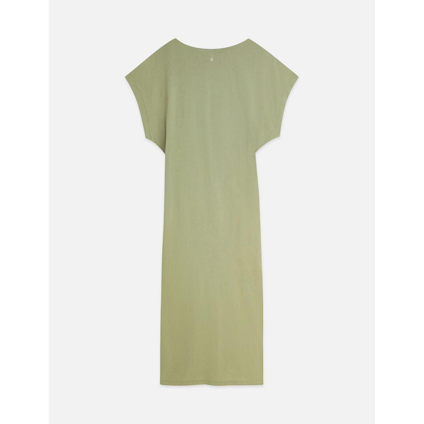 Robe Knotted Relaxed Midi - Oil Green