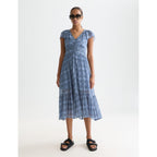 Robe Printed Chiffon Midi Day - Horseshoes Infinity