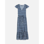 Robe Printed Chiffon Midi Day - Horseshoes Infinity