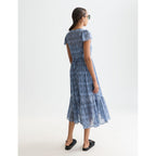 Robe Printed Chiffon Midi Day - Horseshoes Infinity