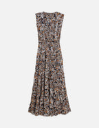 Printed Tiered Maxi Dress - Lucky Bandana Multi Meteorite