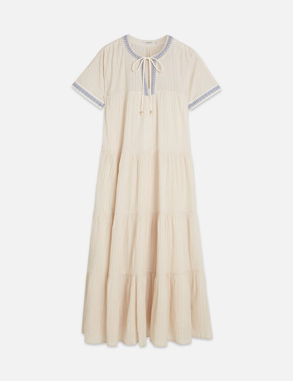 Robe Cotton Crepe Ankle Length - Fog
