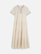 Robe Cotton Crepe Ankle Length - Fog