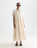 Robe Cotton Crepe Ankle Length - Fog