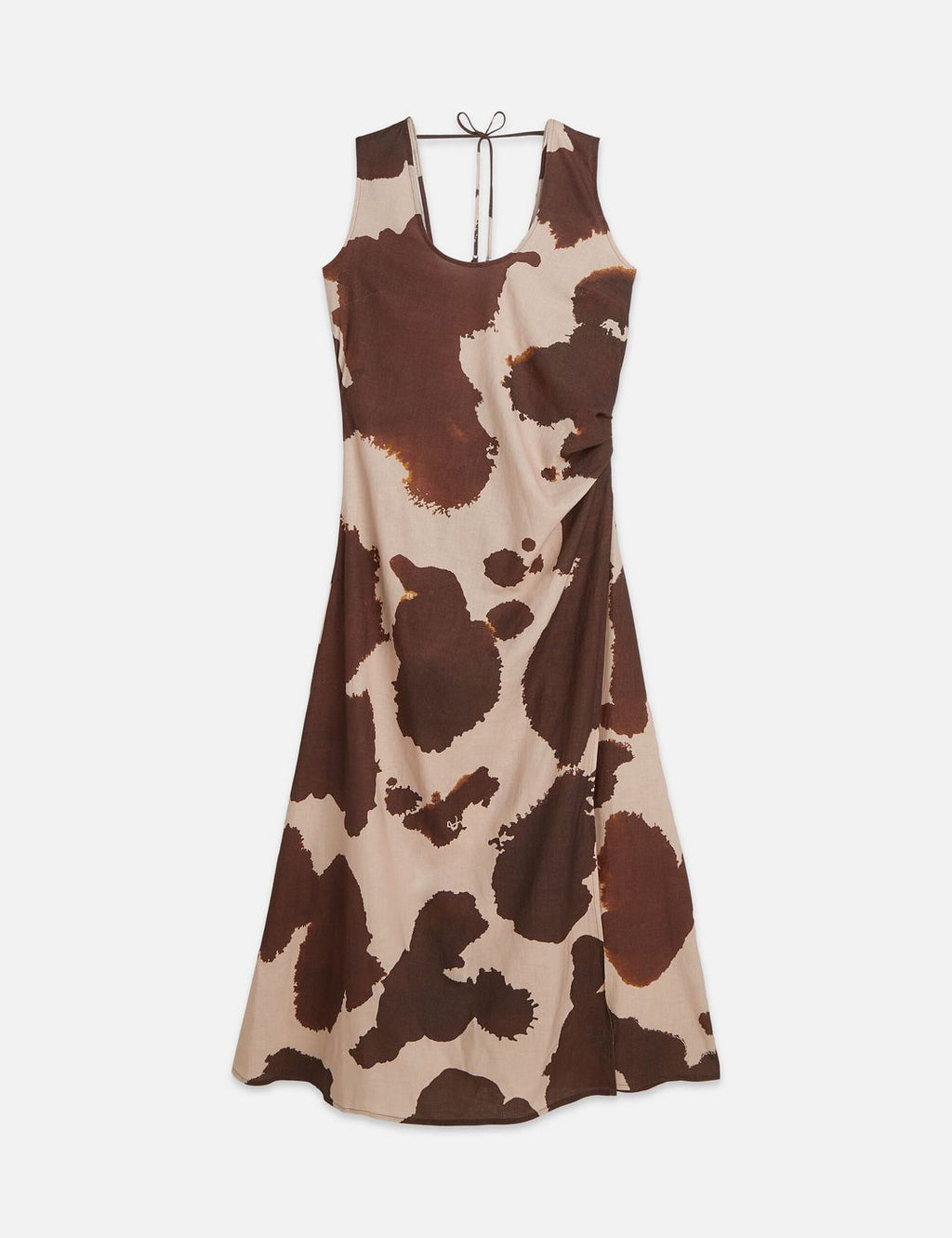 Robe Linen Ankle Length Wrap - Painterly Animal Eggnog