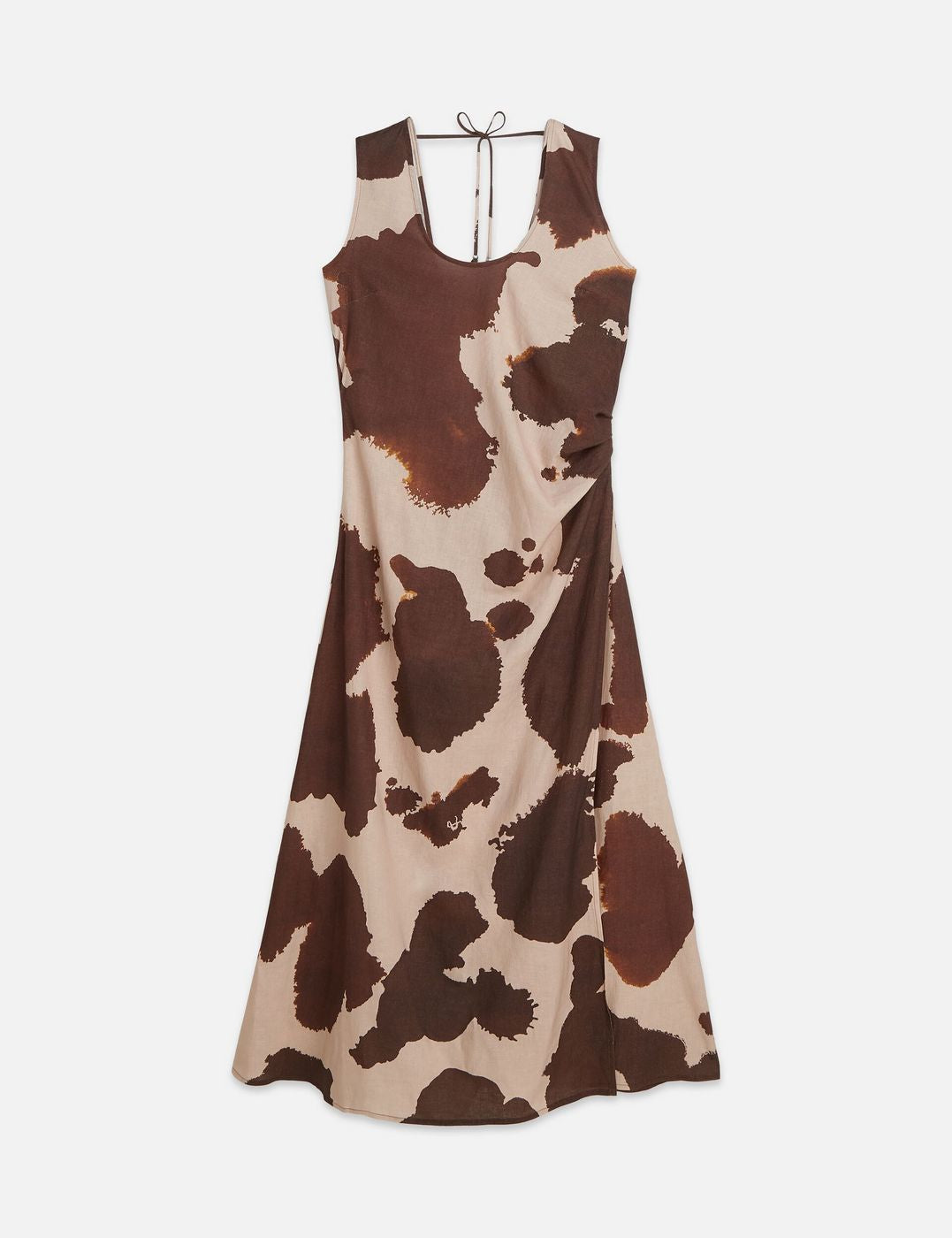 Robe Linen Ankle Length Wrap - Painterly Animal Eggnog