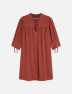 Robe Mini Gathered Sleeve - Burnt Henna