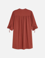 Robe Mini Gathered Sleeve - Burnt Henna