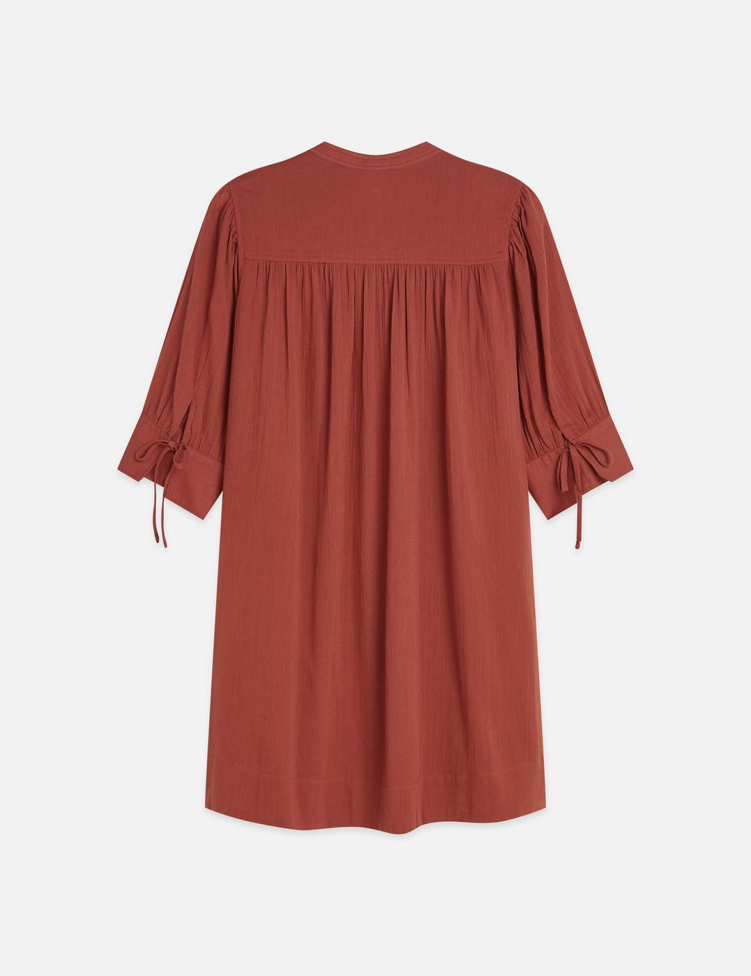 Robe Mini Gathered Sleeve - Burnt Henna