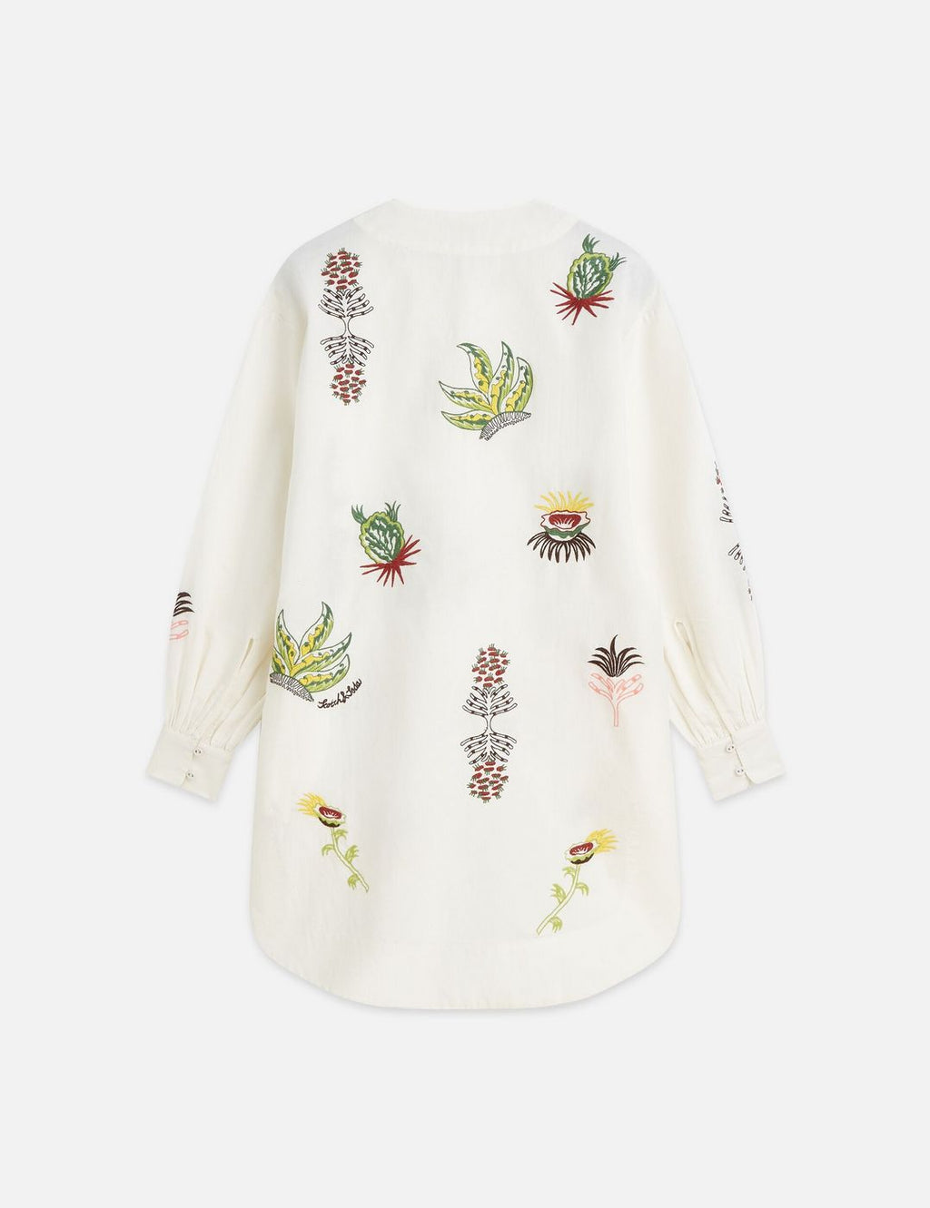 Robe Embroidered Short Bib - Eggnog