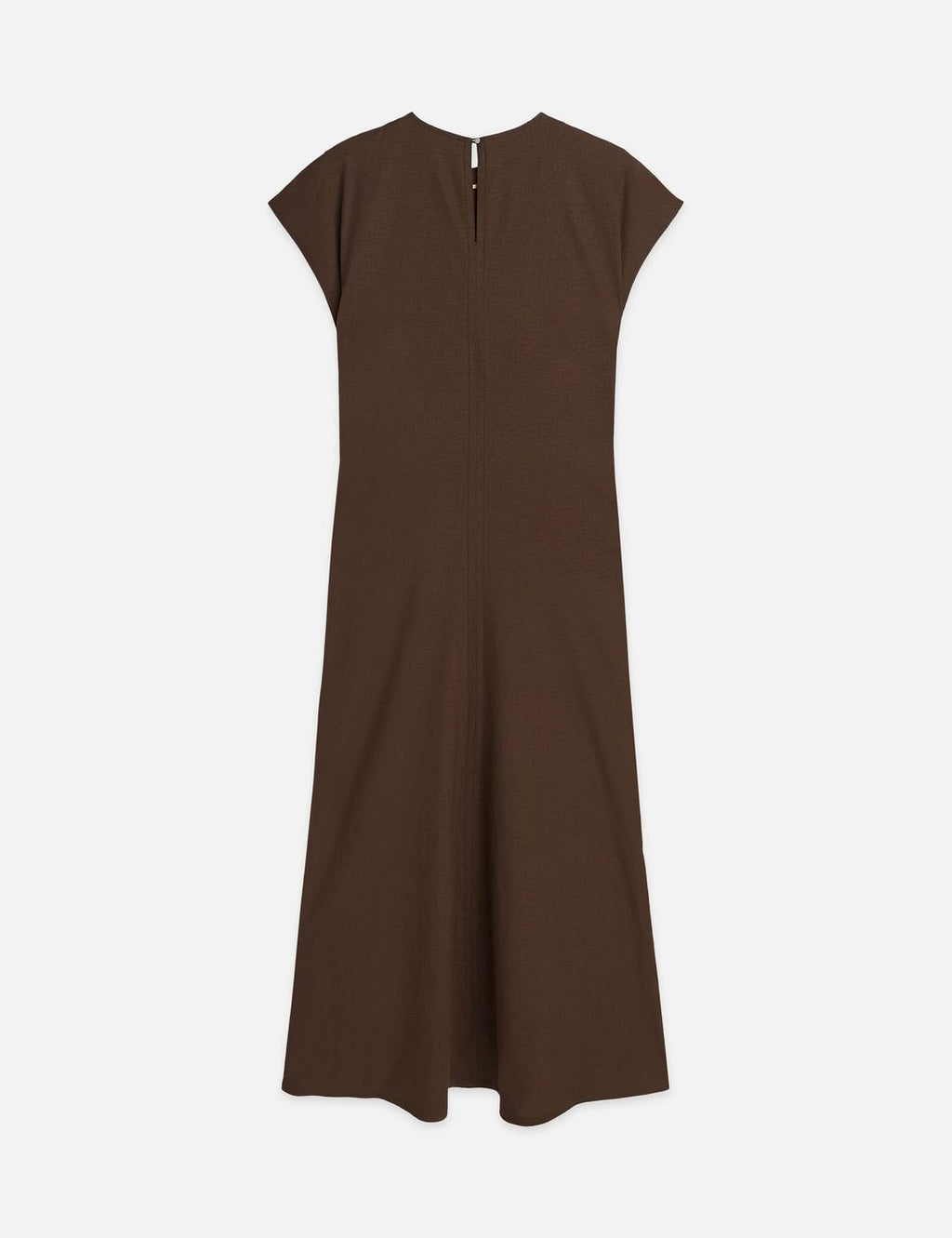 Robe Relaxed Linen Blend Ankle Length Tie - Hot Fudge
