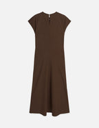 Robe Relaxed Linen Blend Ankle Length Tie - Hot Fudge