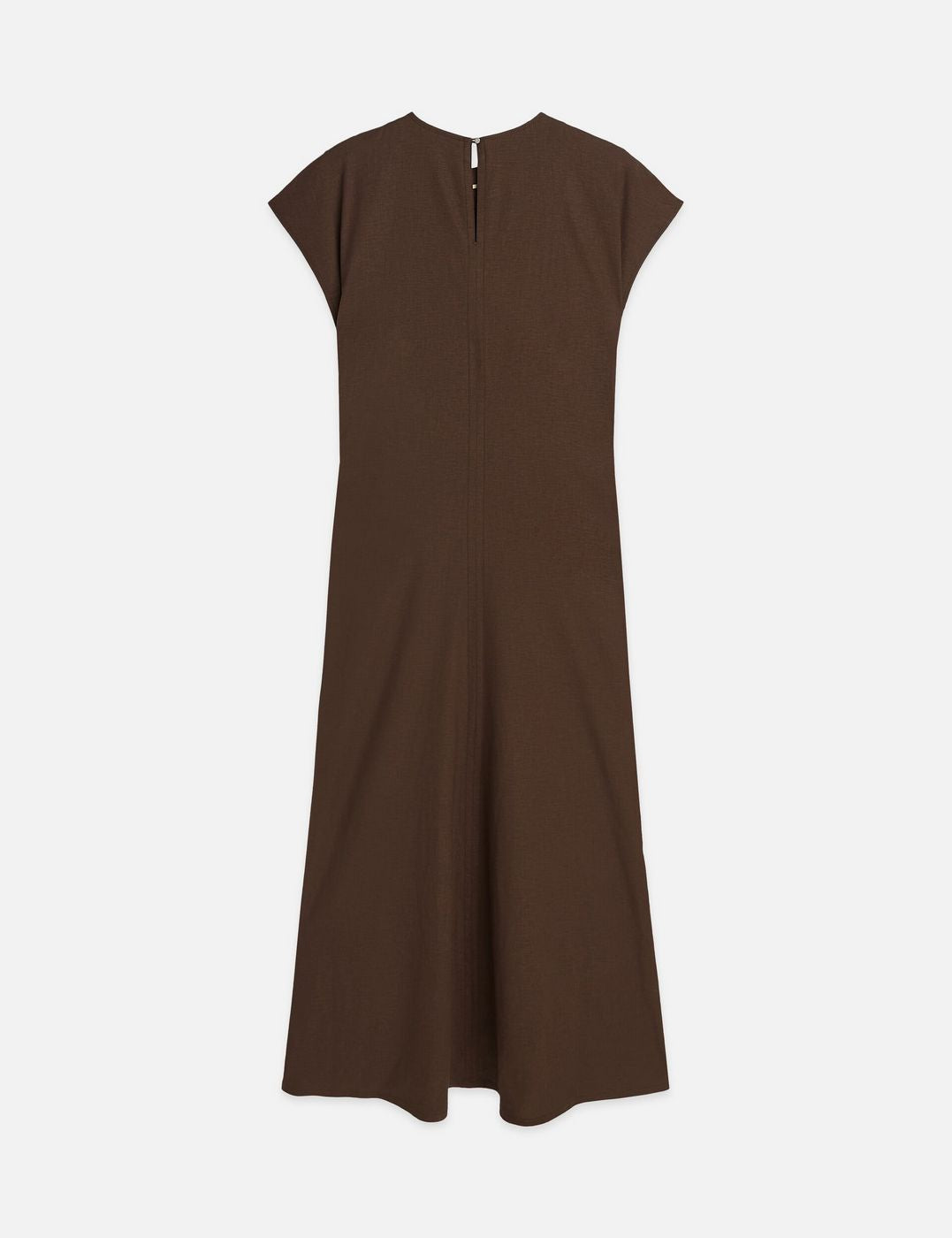 Robe Relaxed Linen Blend Ankle Length Tie - Hot Fudge