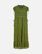 Robe Tiered Printed Chiffon Midi - Mini Cactus Garden Green