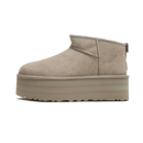 UGG - Chaussons Classic Ultra Mini Platform Boot Goat - Gris