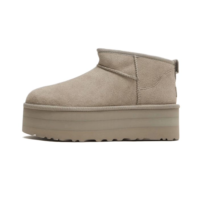 UGG - Chaussons Classic Ultra Mini Platform Boot Goat - Gris