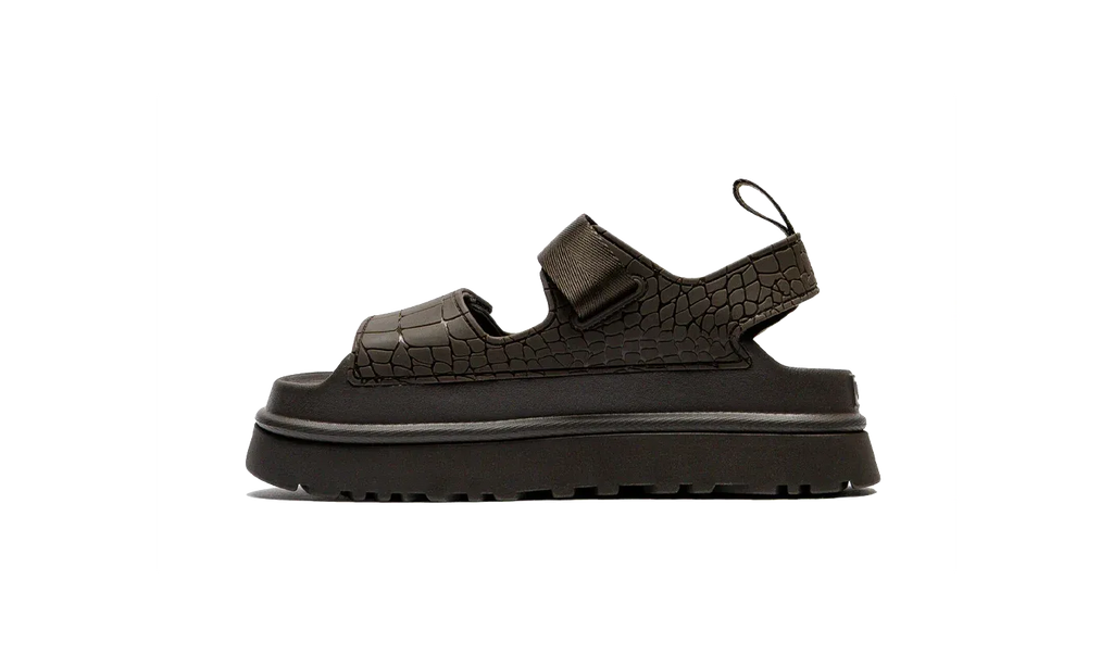 Goldenglow Embossed Sandal Dense Smoke - Marron