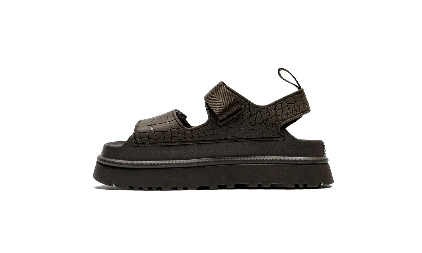 Goldenglow Embossed Sandal Dense Smoke - Marron