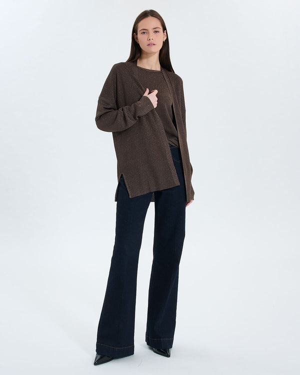 Gilet long ouvert taupe_1