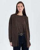 Gilet long ouvert taupe_2