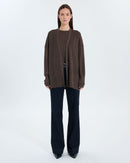 Gilet long ouvert taupe_4