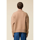 Ami Paris - Cardigan Red Adc Cardigan - Camel/Red/289