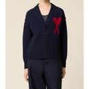 Ami Paris - Cardigan Red Adc Cardigan - Navy/Red/414