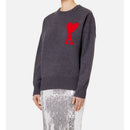 Ami Paris - Pull Adc Crewneck Sweater - Grey/Red/067