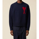 Ami Paris - Pull Red Adc Sweater - Navy/Red/414