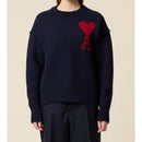 Ami Paris - Pull Red Adc Sweater - Navy/Red/414