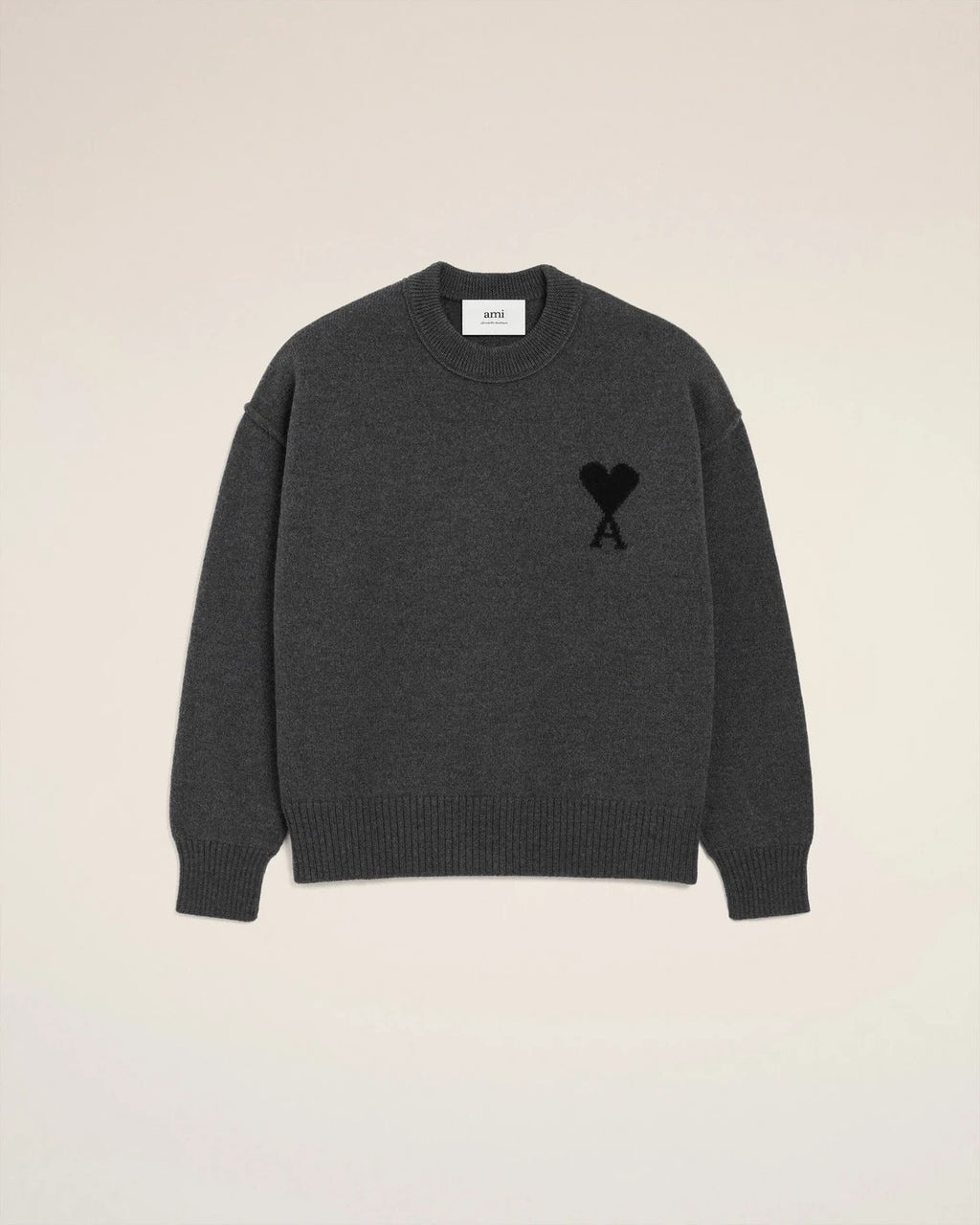 Ami Paris - Jersey De Lana Con Cuello Redondo Ami De Coeur