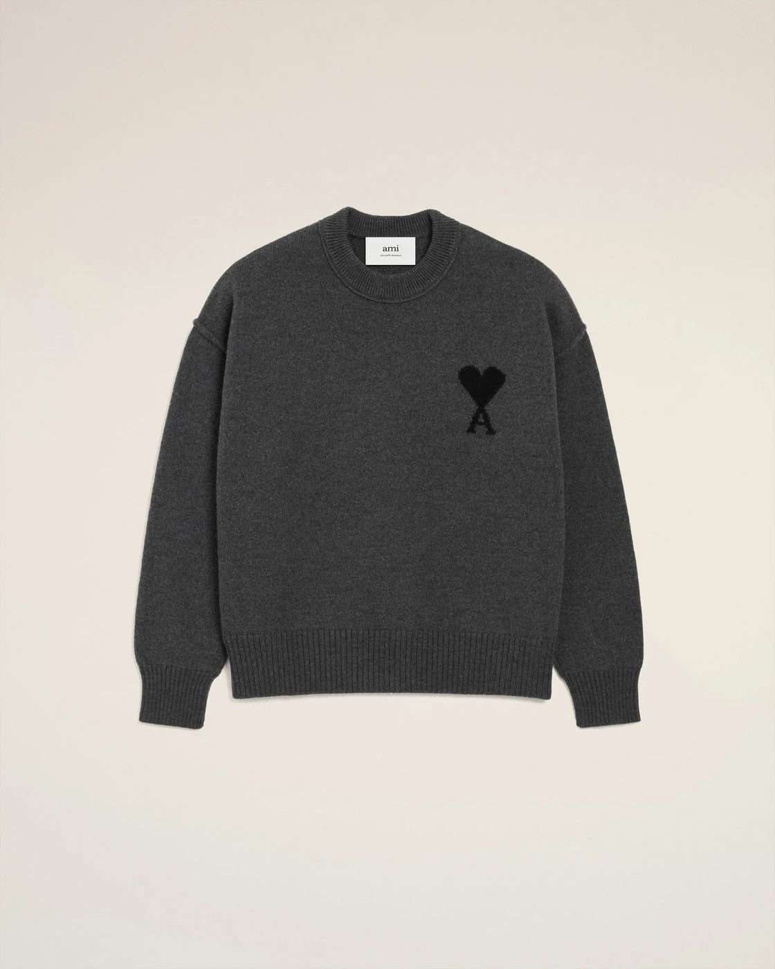 Ami Paris - Jersey De Lana Con Cuello Redondo Ami De Coeur