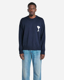 Pull Col Rond Ami de Coeur en Laine et Coton