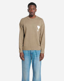 Pull Col Rond Ami de Coeur en Laine et Coton