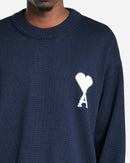 Pull Col Rond Ami de Coeur en Laine et Coton