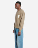 Pull Col Rond Ami de Coeur en Laine et Coton