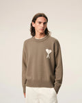 Ami Paris - Jersey Ami De Coeur con Cuello Redondo en Lana y Algodón