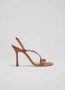 LK Bennett - November Leather Heeled Sandals - Dusty Pink