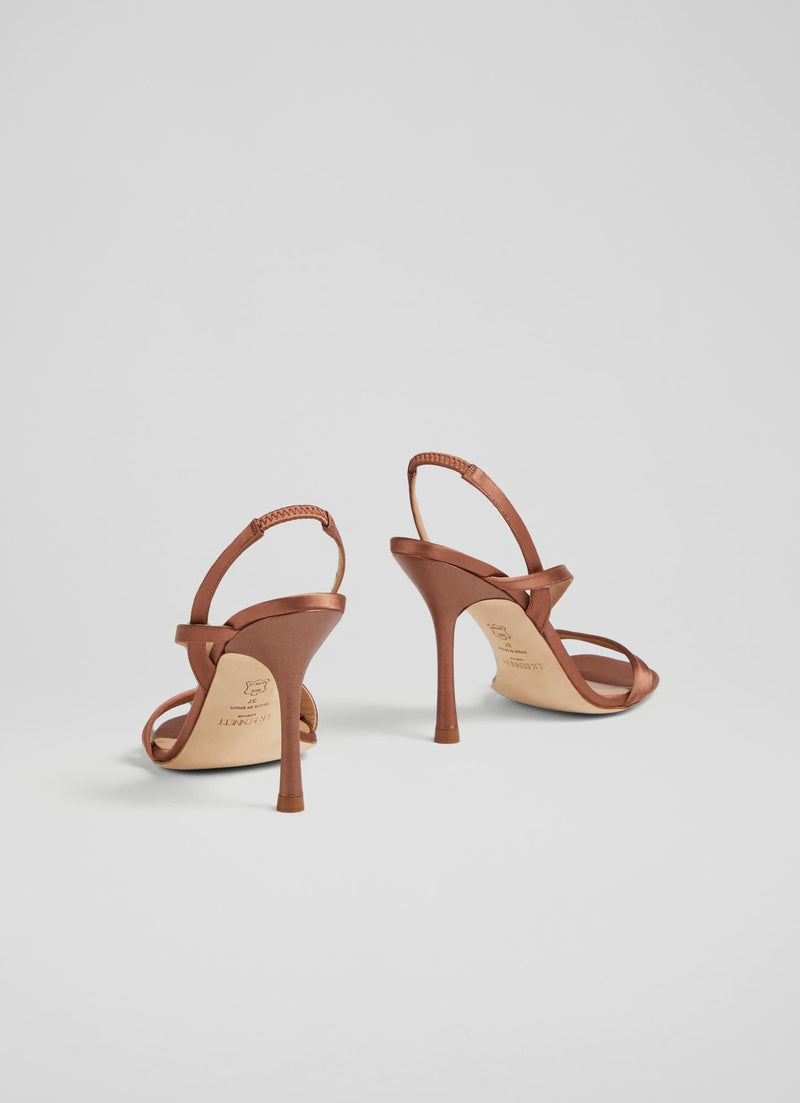 LK Bennett - November Leather Heeled Sandals - Dusty Pink
