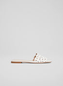 LK Benett - Amaya Leather Mules - White