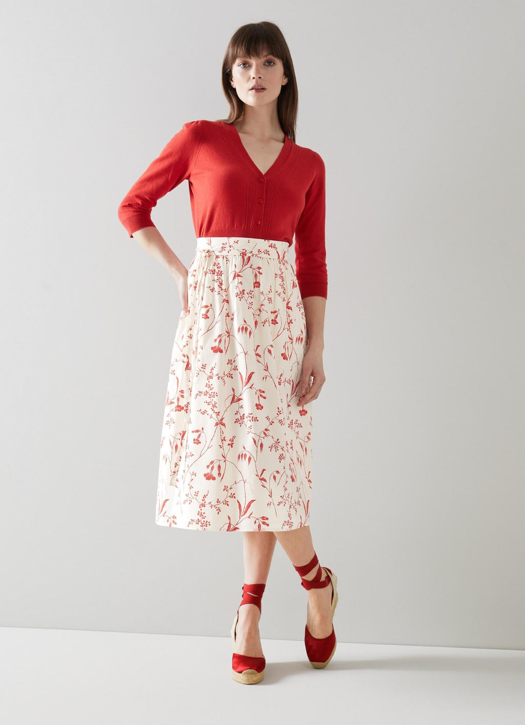 Falda Midi Callie - Crema