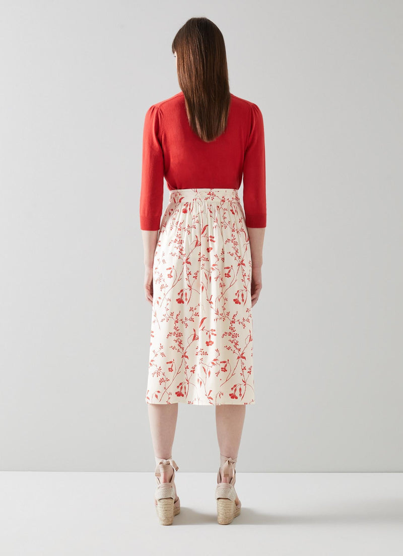 LK Benett - Falda Midi Callie - Crema