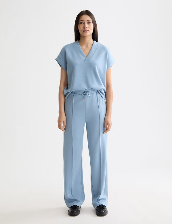 Modal joggingbroek - Gewassen denimblauw
