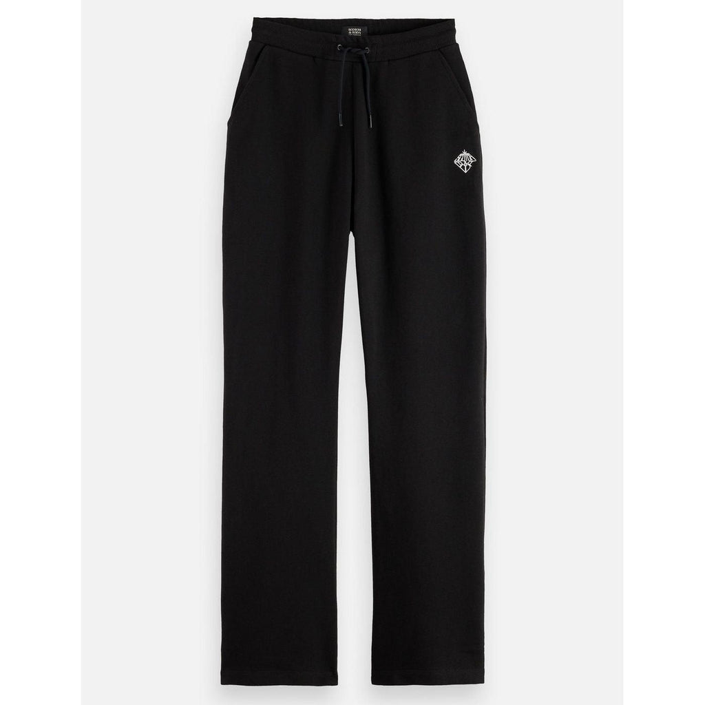 Core Artwork Wide Leg Joggers - Black