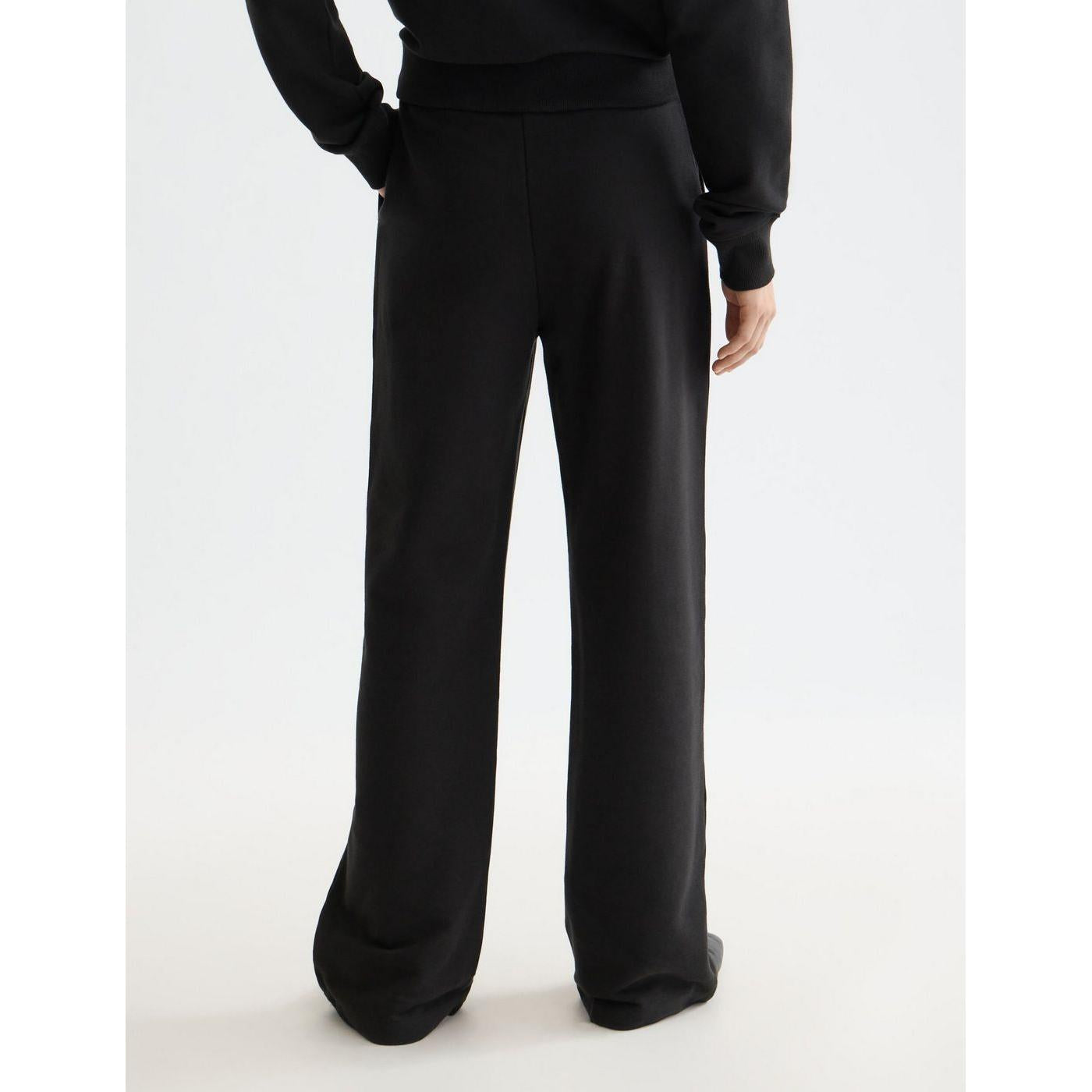 Core Artwork Wide Leg Joggers - Black