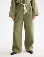 Noa High-Waist-Hose mit Weitem Bein Zum Hineinschlüpfen - Vert Pétrole