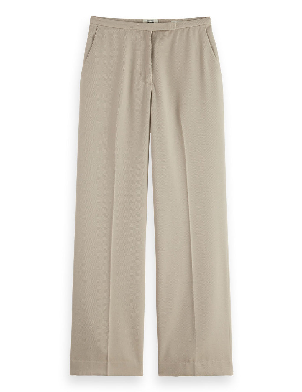 Edie - Gabardinbyxor med hög midja och vida ben - Plaza Taupe